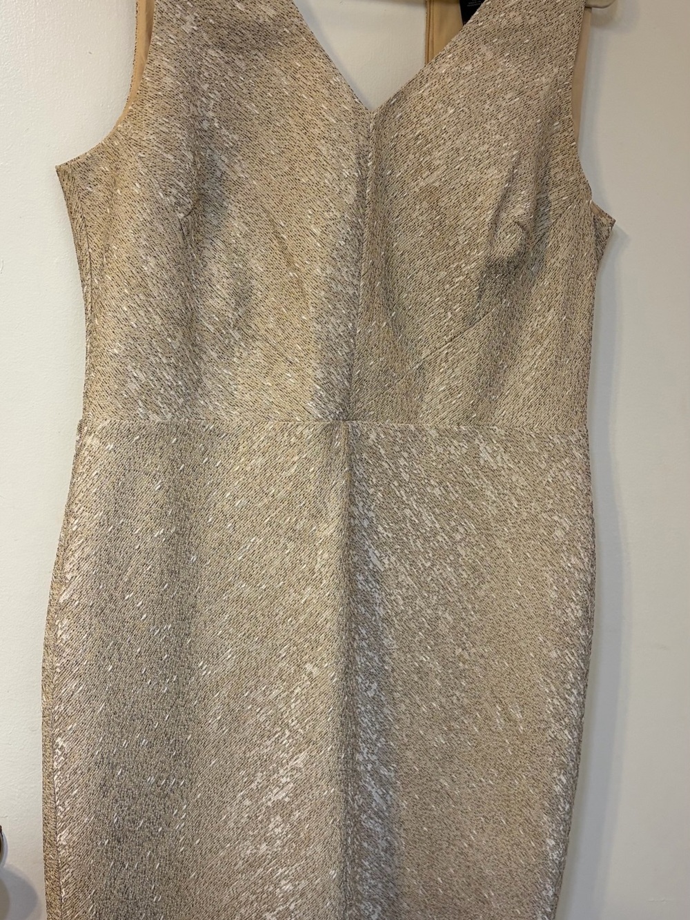 Elegant Strapless Sheath Dress in Champagne Ann Taylor size 14